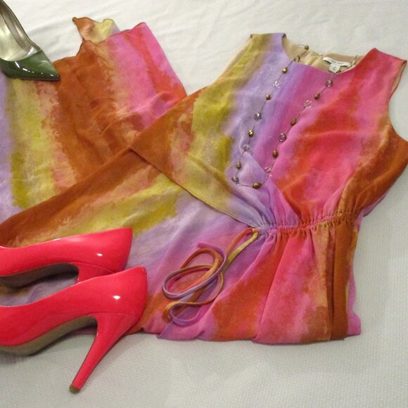 💖 NINE WEST MULTI-COLOR DRESS – SIZE S – NWT 💖 - Picture 3 of 16